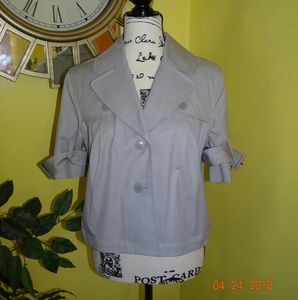 Ann Taylor Loft Gray Crop Jacket